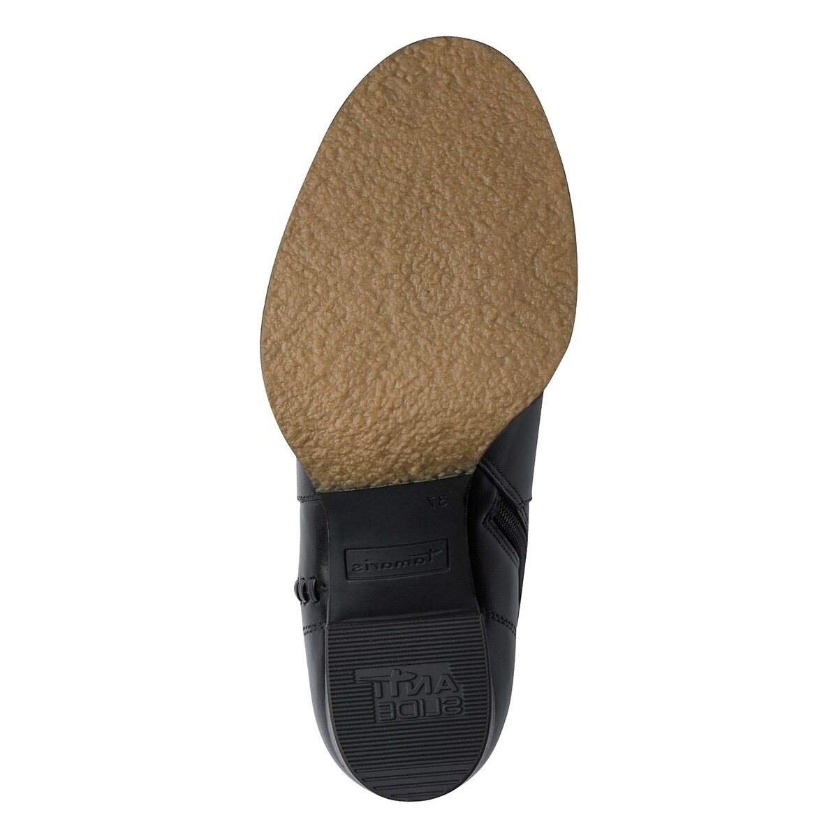 Botines de piel con tacón negro, TAMARIS