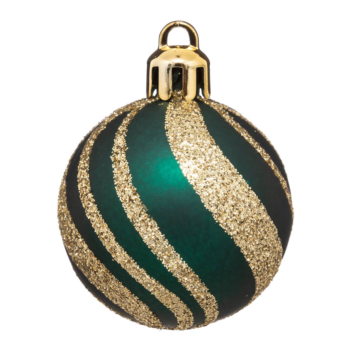 Boule De Noël 40mm X12 Delice vert, FEERIC LIGHTS & CHRISTMAS