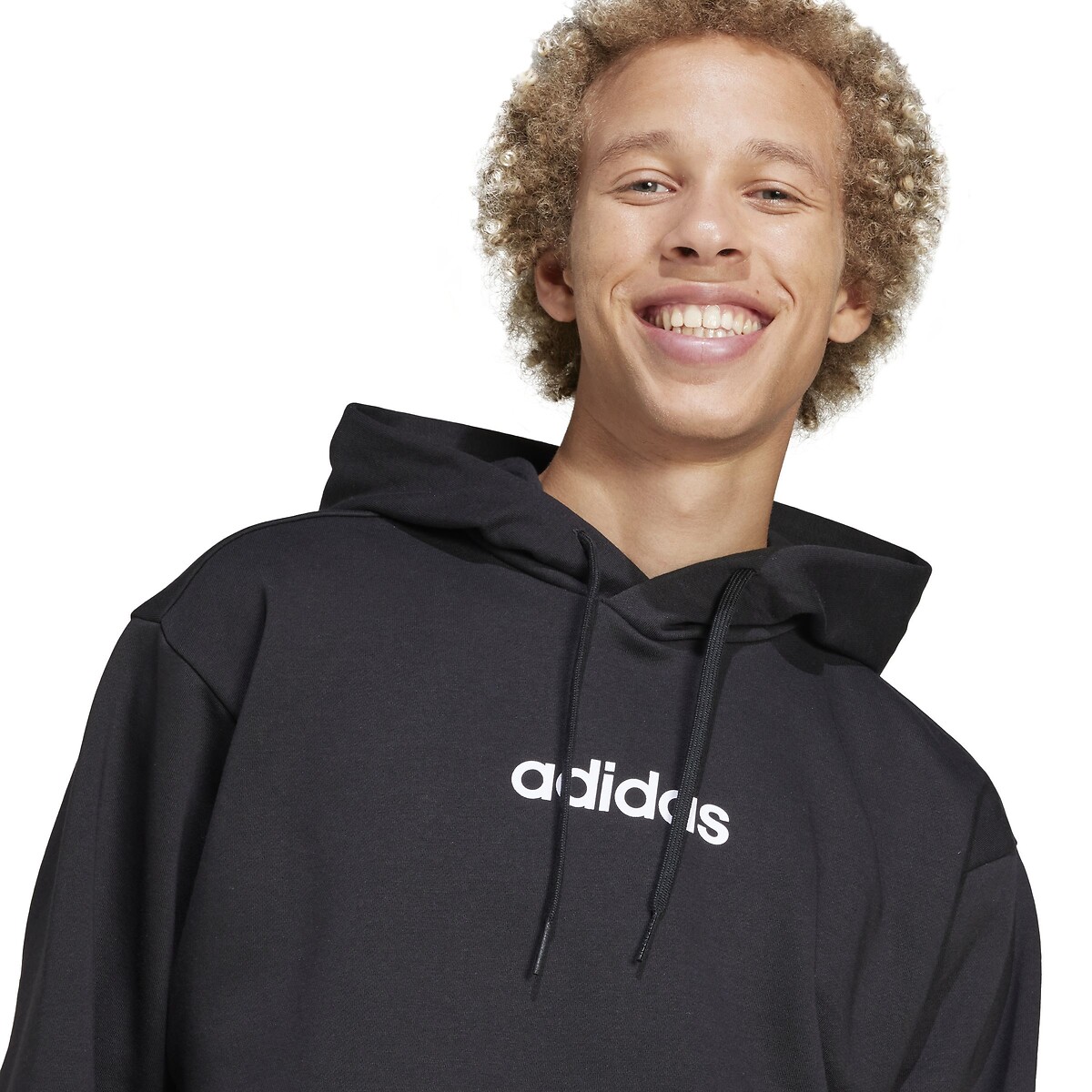Sweat à capuche Essentiel en molleton noir, ADIDAS SPORTSWEAR