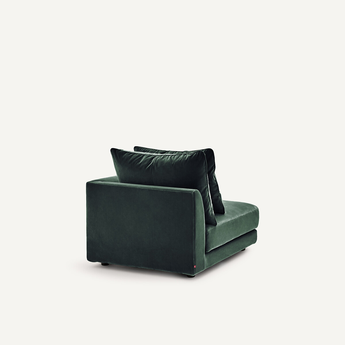 Rechtes Einzelsofa, modular, aus Samt, TIBERIO khaki, AM.PM