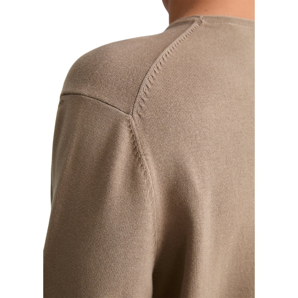Pull coupe classique en pur coton biologique marron, MARC O’POLO DENIM