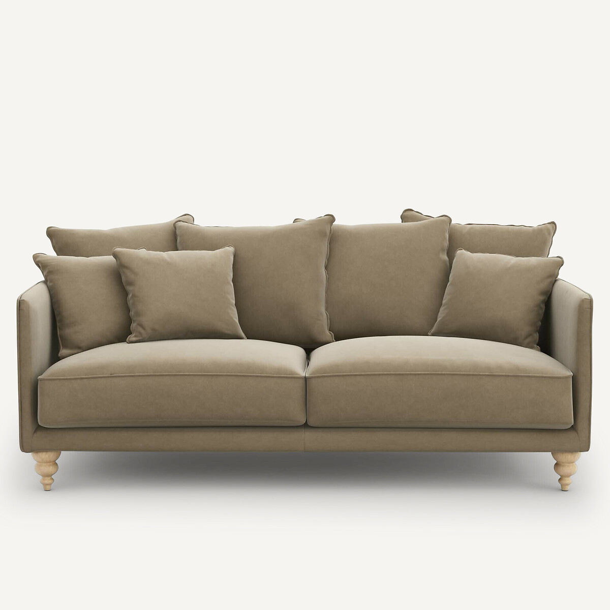 Housse de canapé velours, Lazare beige cendré, AM.PM
