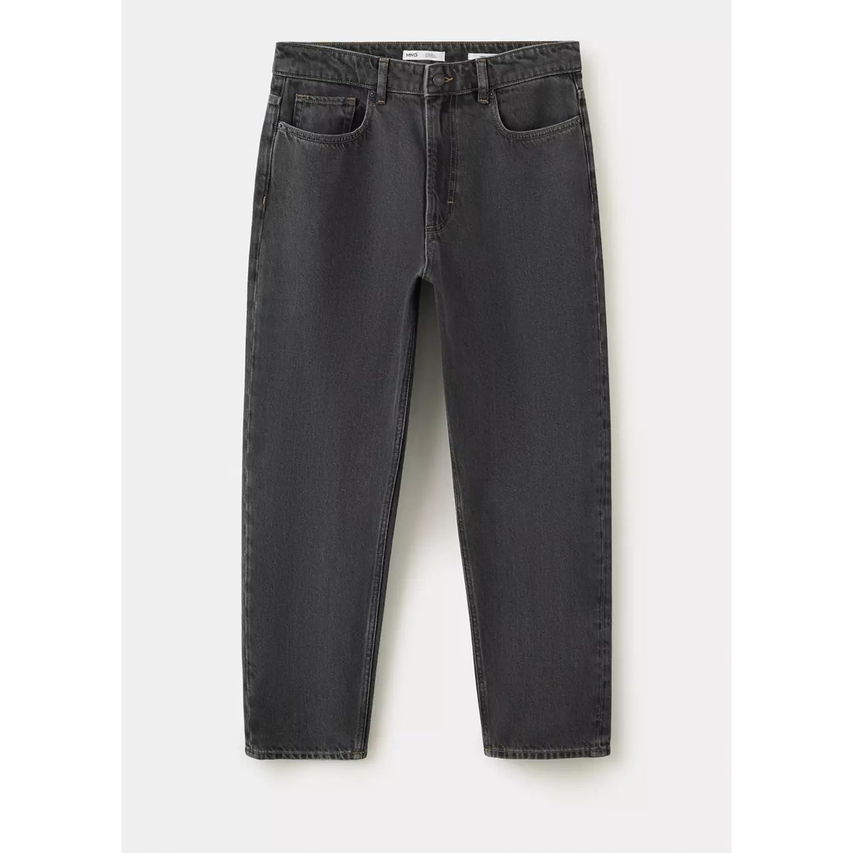 Jean Sammy court coupe carotte gris, MANGO MAN