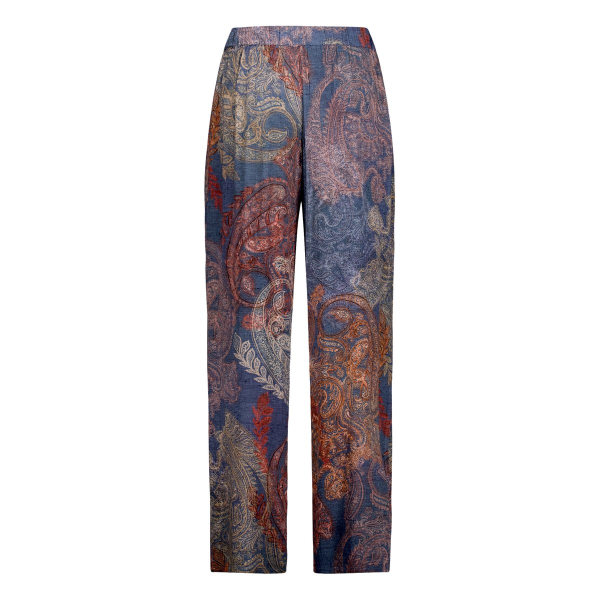 Pantalon Marlene à taille élastique bleu/rouge, BETTY BARCLAY