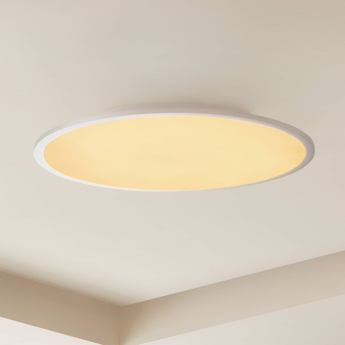 Plafonnier  moderneLED, Narima blanc, argent, LINDBY
