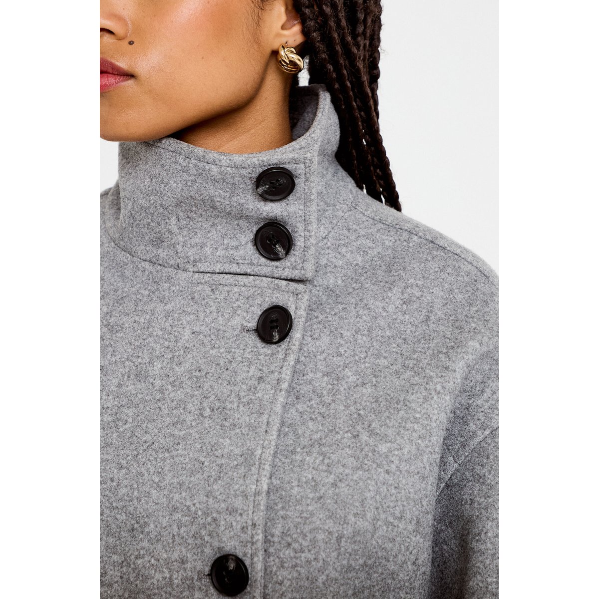 Veste oversize manches longues gris, CACHE CACHE