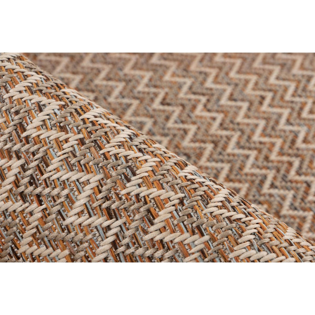 Tapis rectangulaire d'extérieur, Tribal beige sable et marron tissé, ARTE ESPINA