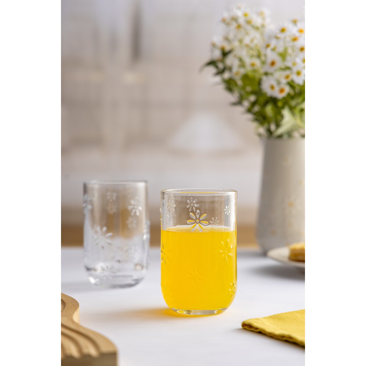 Set of 4 Daisy Hiball Glasses transparent, RAVENHEAD