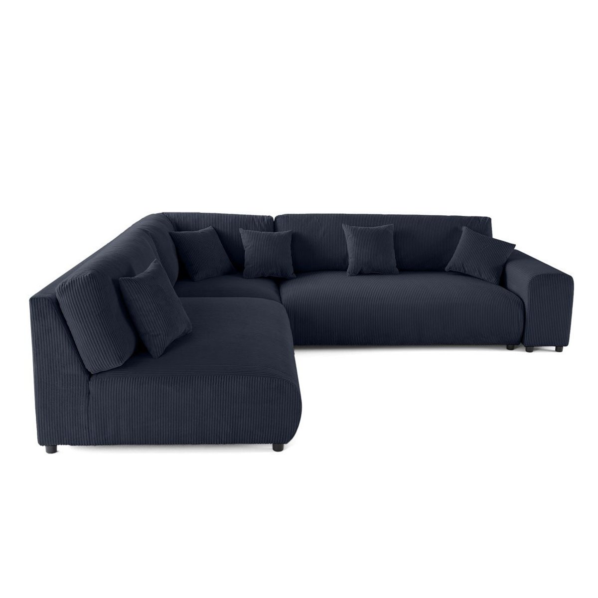 Canapé d'Angle gauche 6 places - GARANCE bleu nuit, BEST MOBILIER