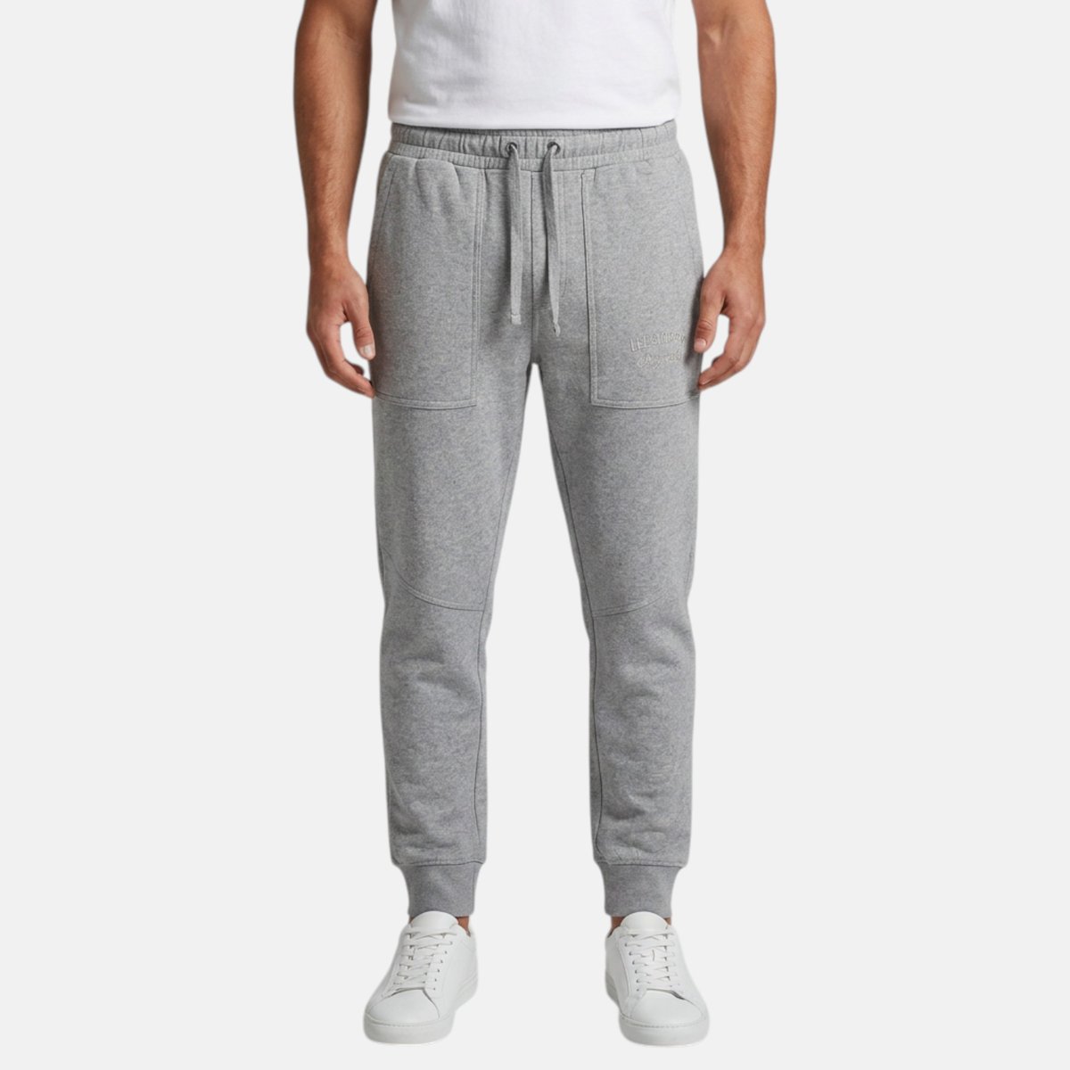Pantalon de jogging à cordon de serrage, coupe droite et bas resserrés SPORTY gris, LEE COOPER