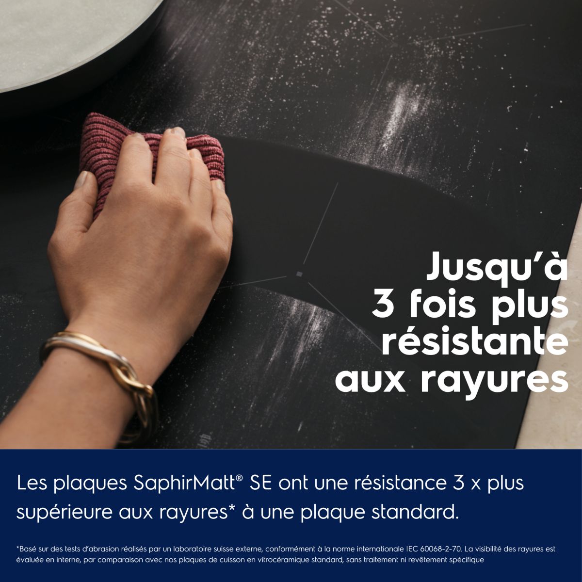 Plaque induction EIV63443CT SaphirMatt SE- Anti-rayures et Zone Flex couleur unique, ELECTROLUX