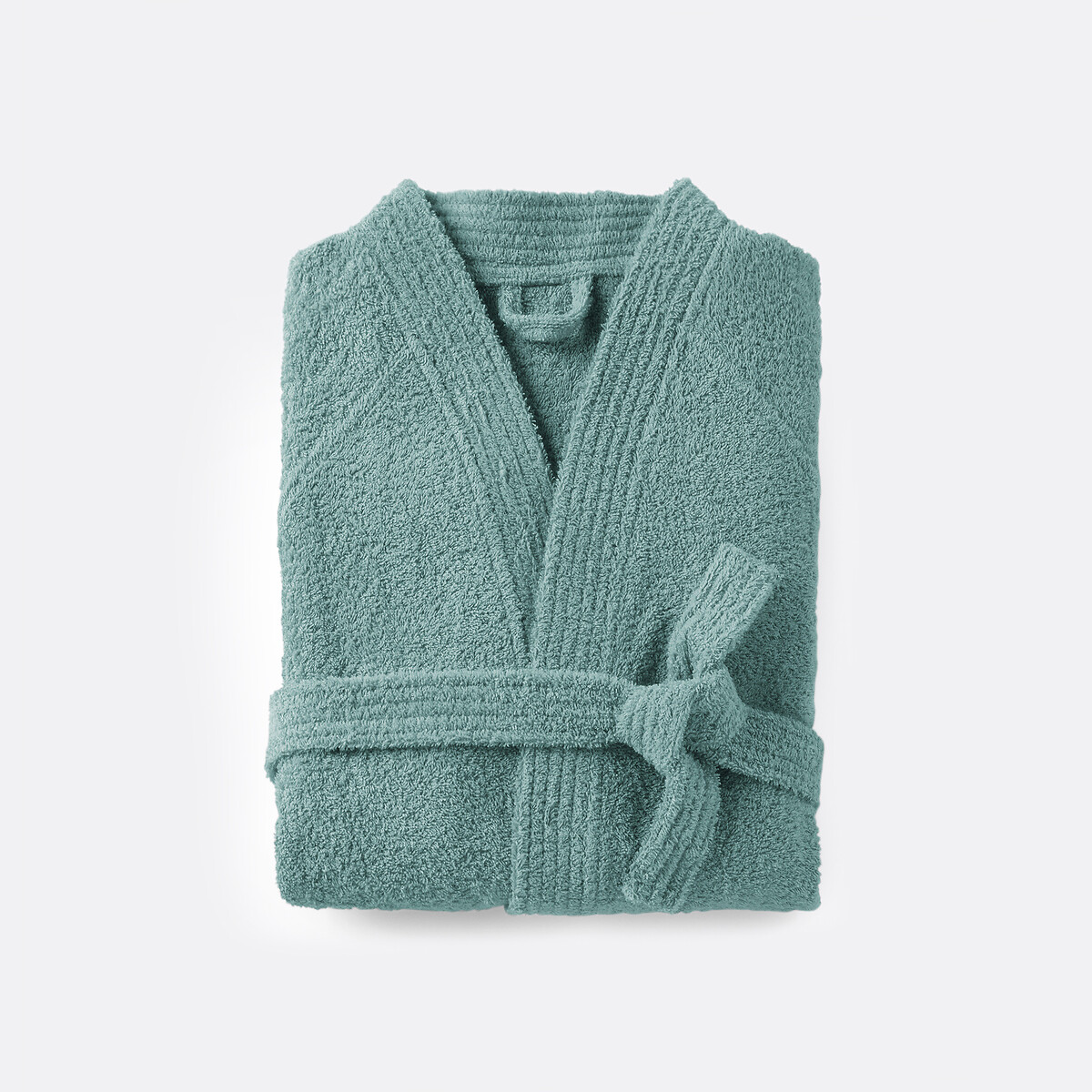 Haxel 450g/m² Cotton Terry Bathrobe with Kimono Collar eucalyptus, LA REDOUTE INTERIEURS