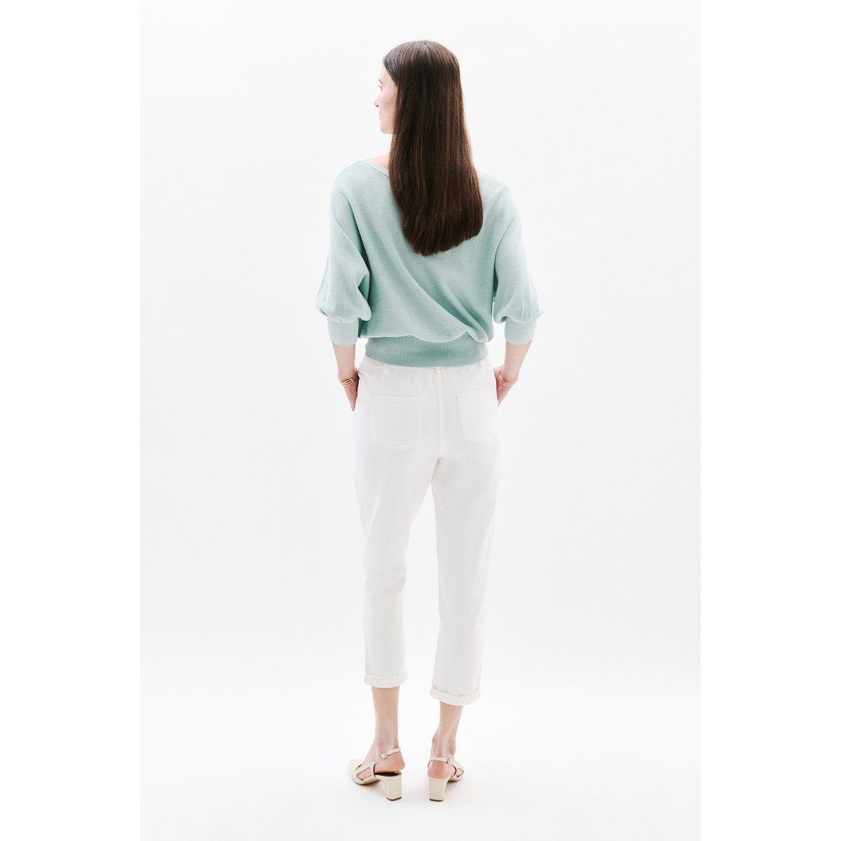 Pantalon PNOOR blanc, CAROLL
