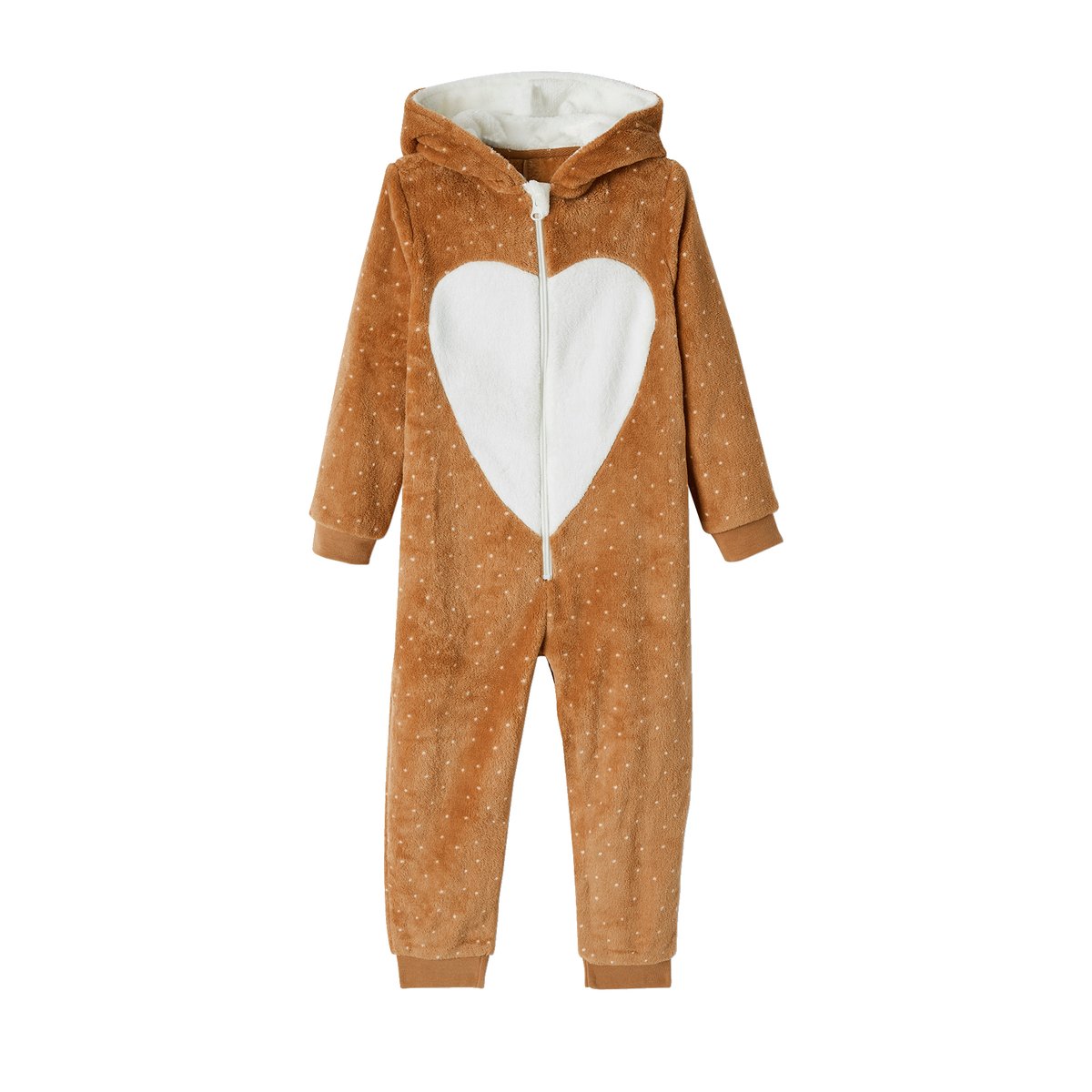 Combi-pyjama renarde marron clair, VERTBAUDET