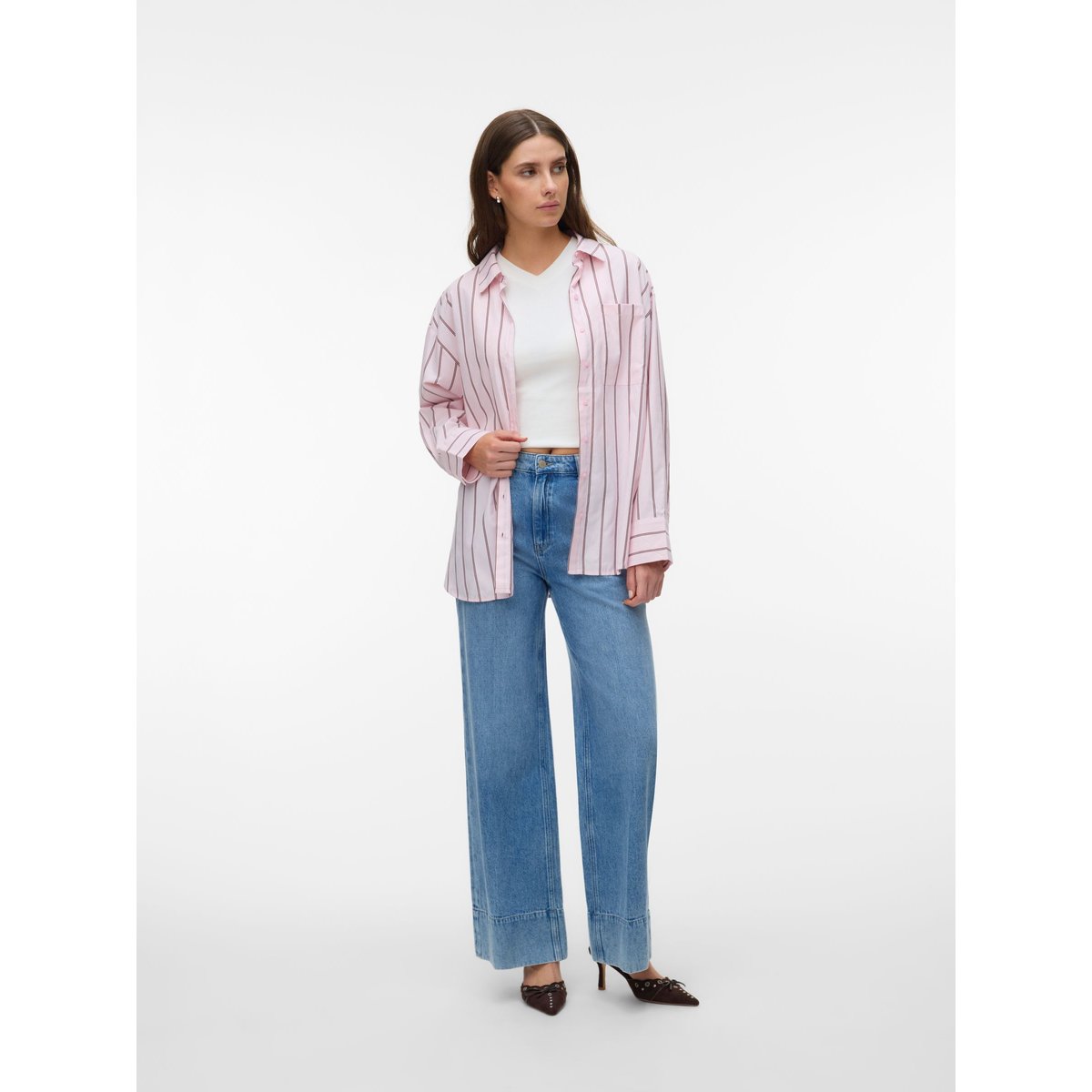 Jean À Coupe Large medium blue denim, VERO MODA