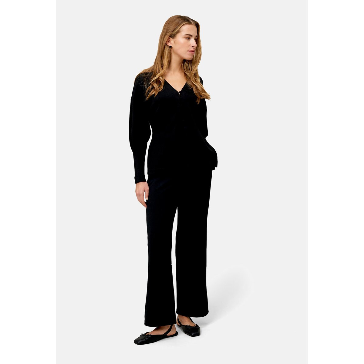 Sweat-shirt à patte de boutonnage black beauty, ZERO