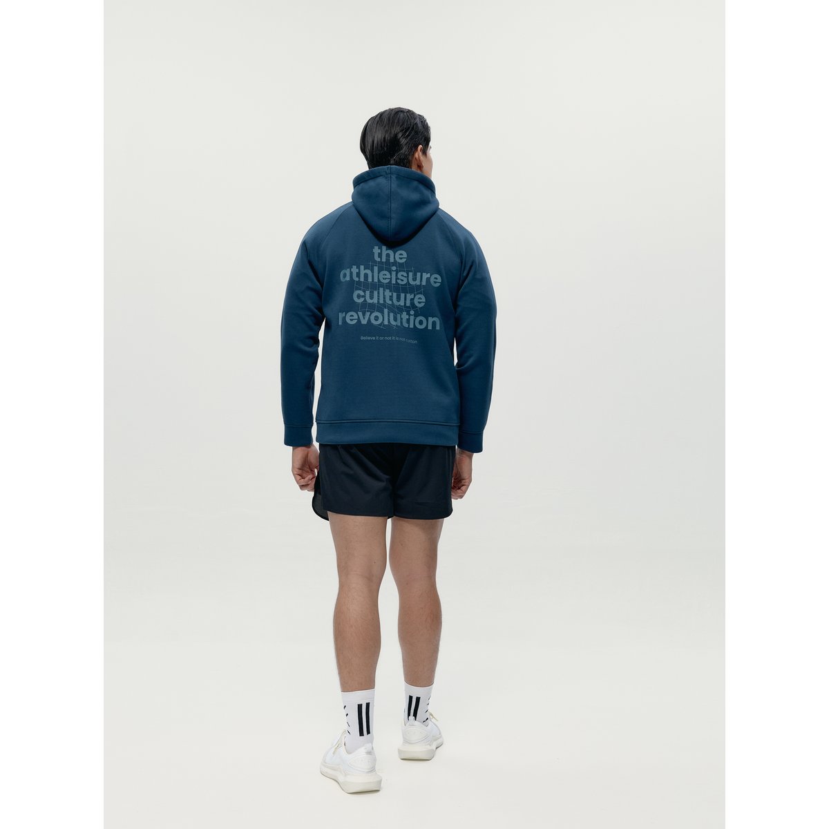 Sweat de sport homme Nam À capuche avec fermeture éclair bleu marine profond, BORN