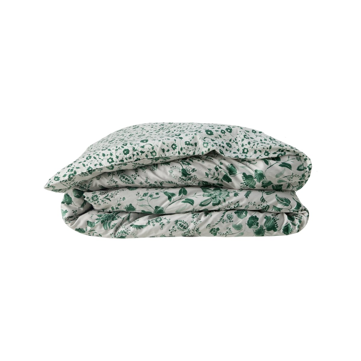 Housse de couette satin - PONDICHERY vert feuille, CAMIF