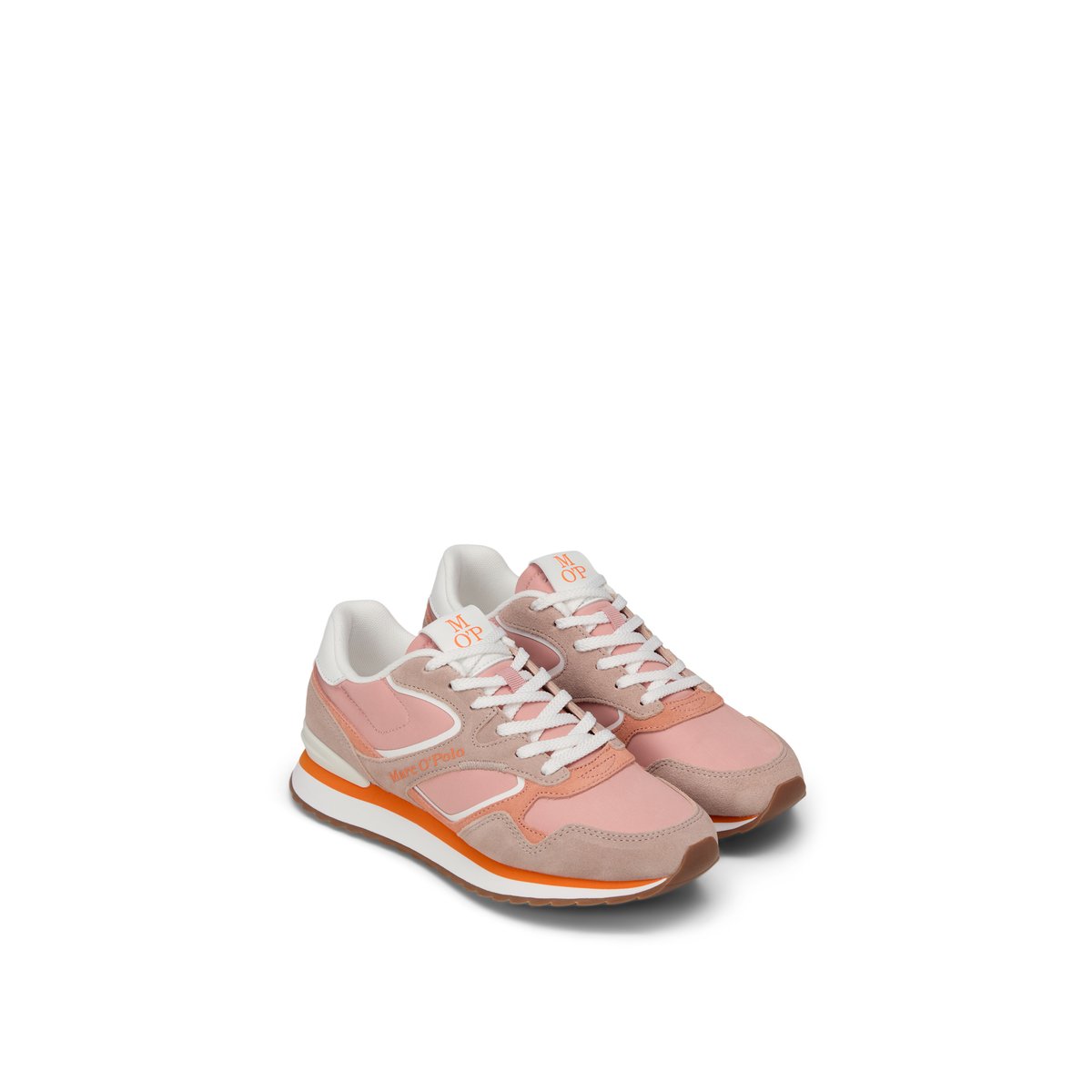 Sneaker modèle Maxima en cuir de vache et nylon rose, MARC O'POLO