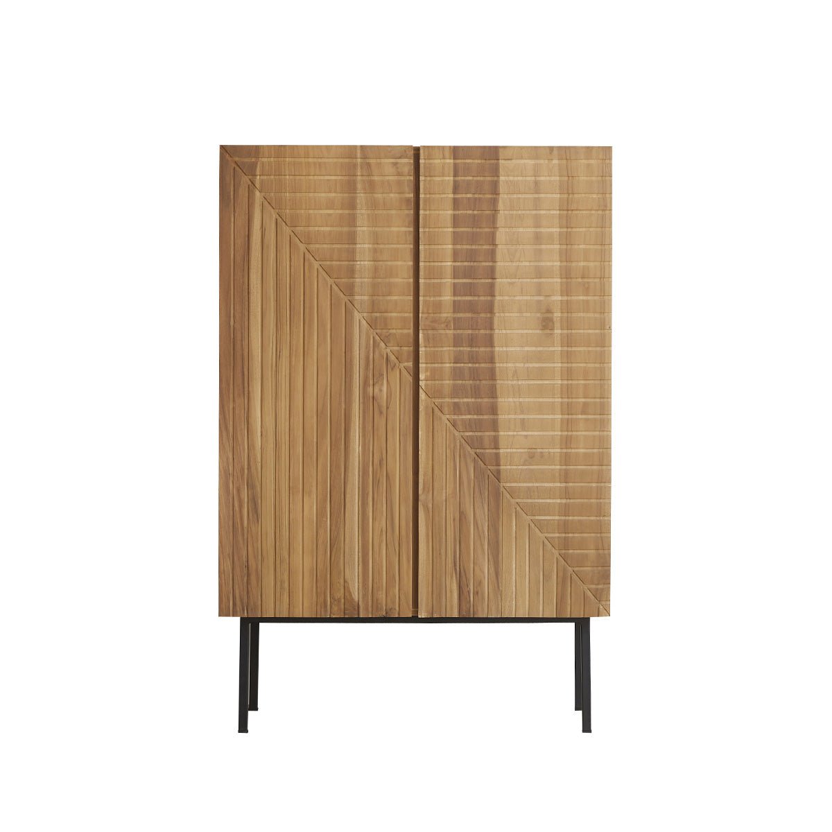 Armoire 2 portes en teck massif PORTLAND naturel, BERAH GETAH