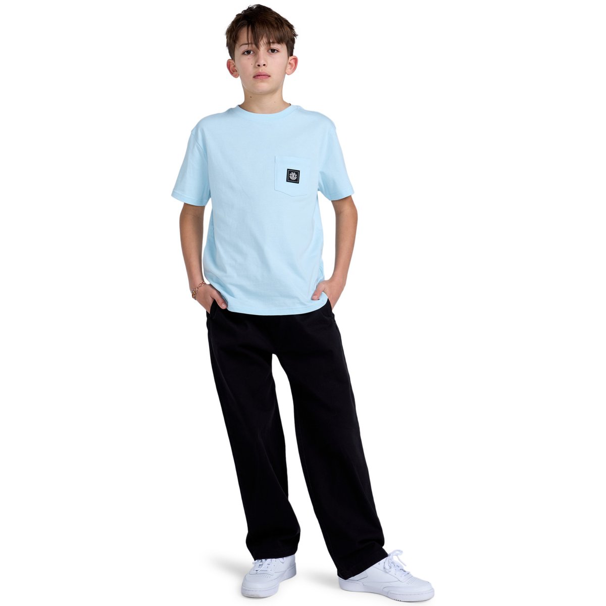 T-shirt à manches courtes à poche ICON LABEL bleu omphalodes, ELEMENT