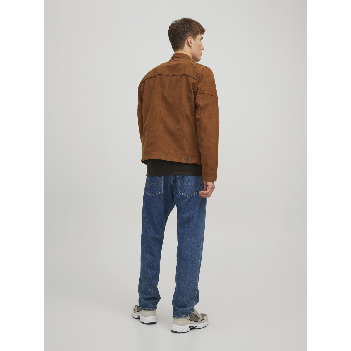 Blouson biker Jcorocky cognac, JACK & JONES