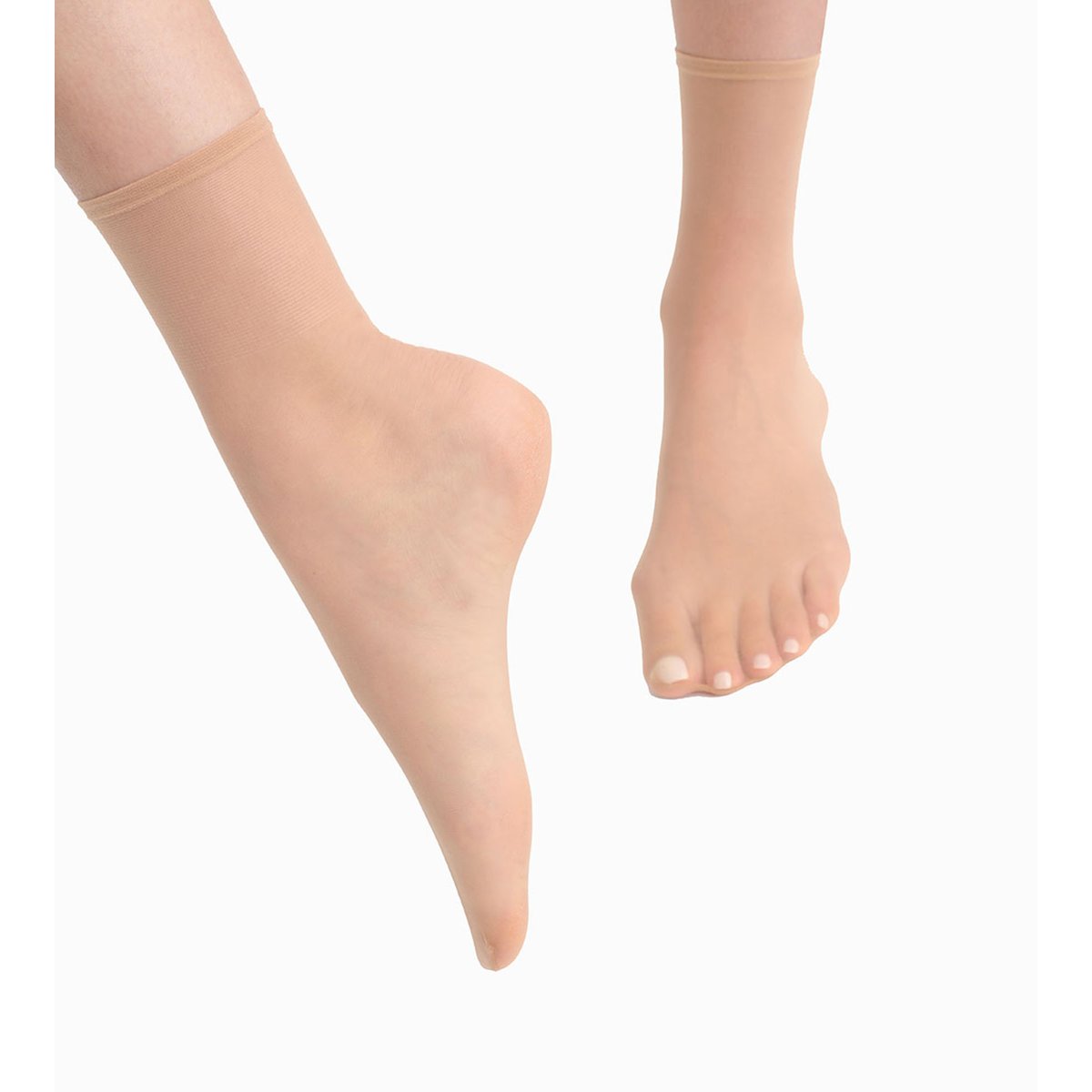 Lot de 2 Paires de Socquettes 10D Sublim beige, DIM