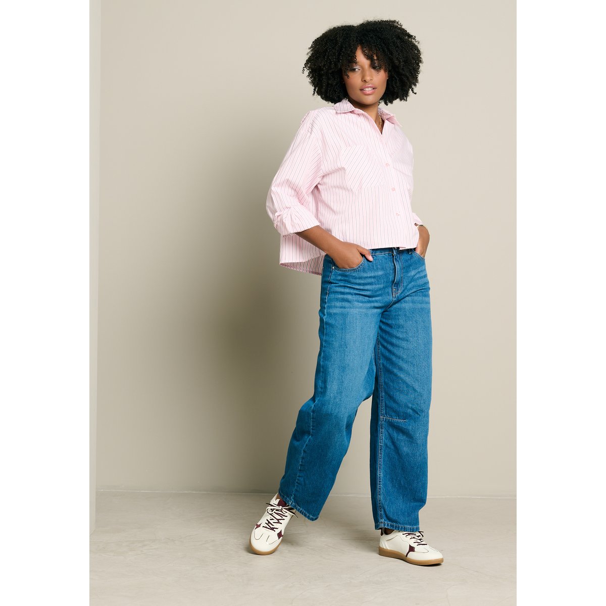Jean barrel taille normale medium blue, LOLALIZA