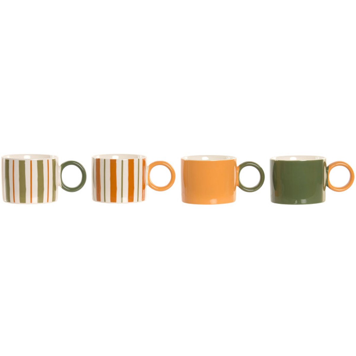 Set de 4 mugs en porcelaine new bone multicolore 40cl multicolore, WADIGA