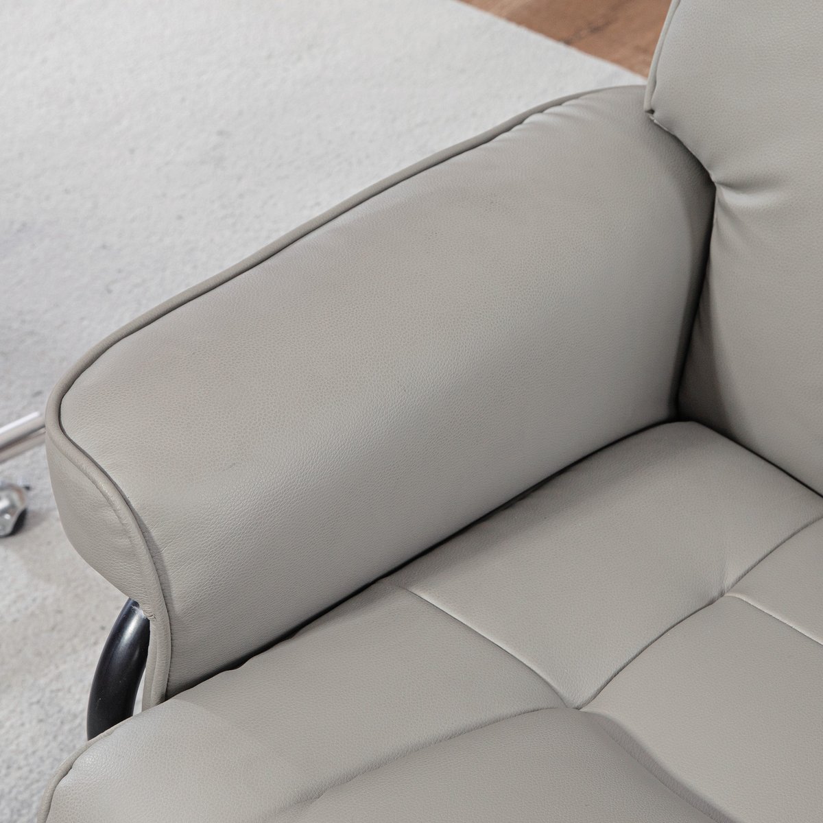 Fauteuil inclinable avec repose-pieds gris, HOMCOM