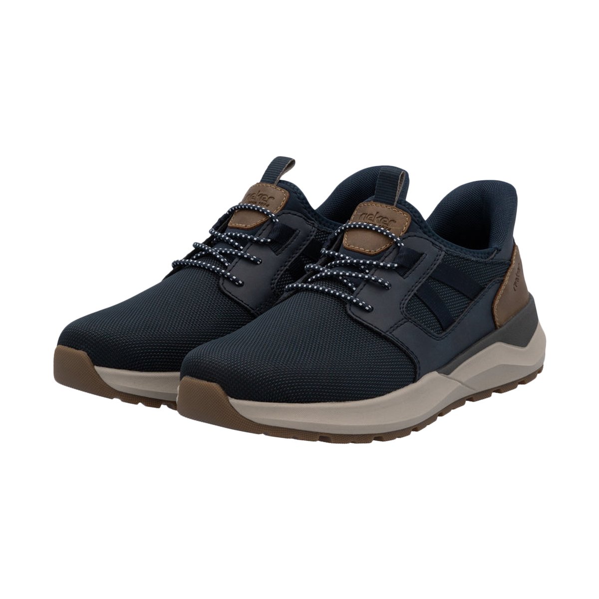 Basket Basse A Lacets Bergamo bleu, RIEKER