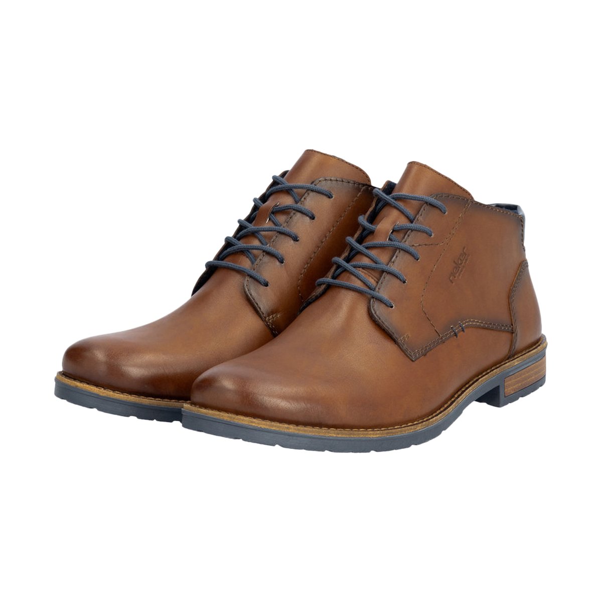Derby Montante Cuir Bogota marron, RIEKER
