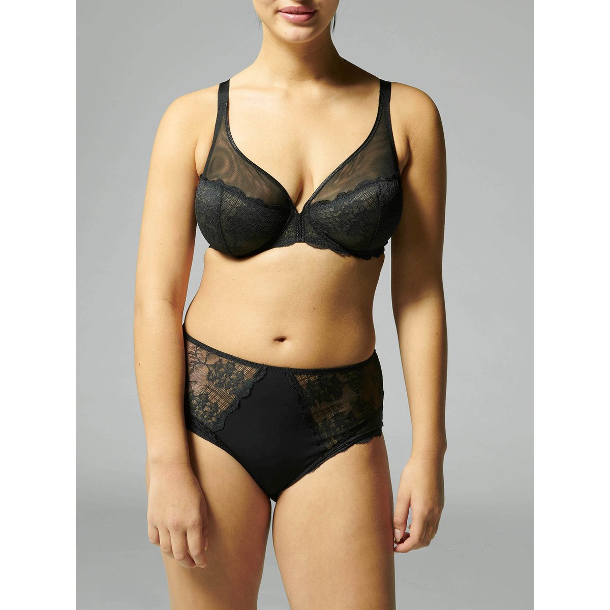 Soutien-gorge avec armatures décolleté plongeant, RÊVE noir, SIMONE PERELE