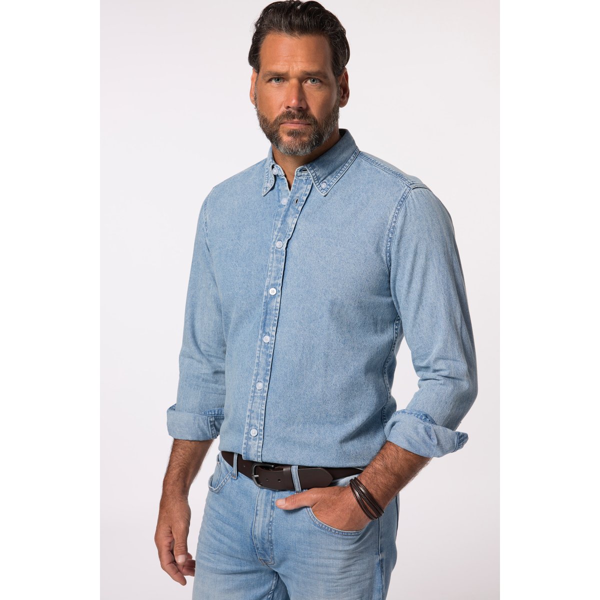 Chemise en jean bleu clair, JP1880