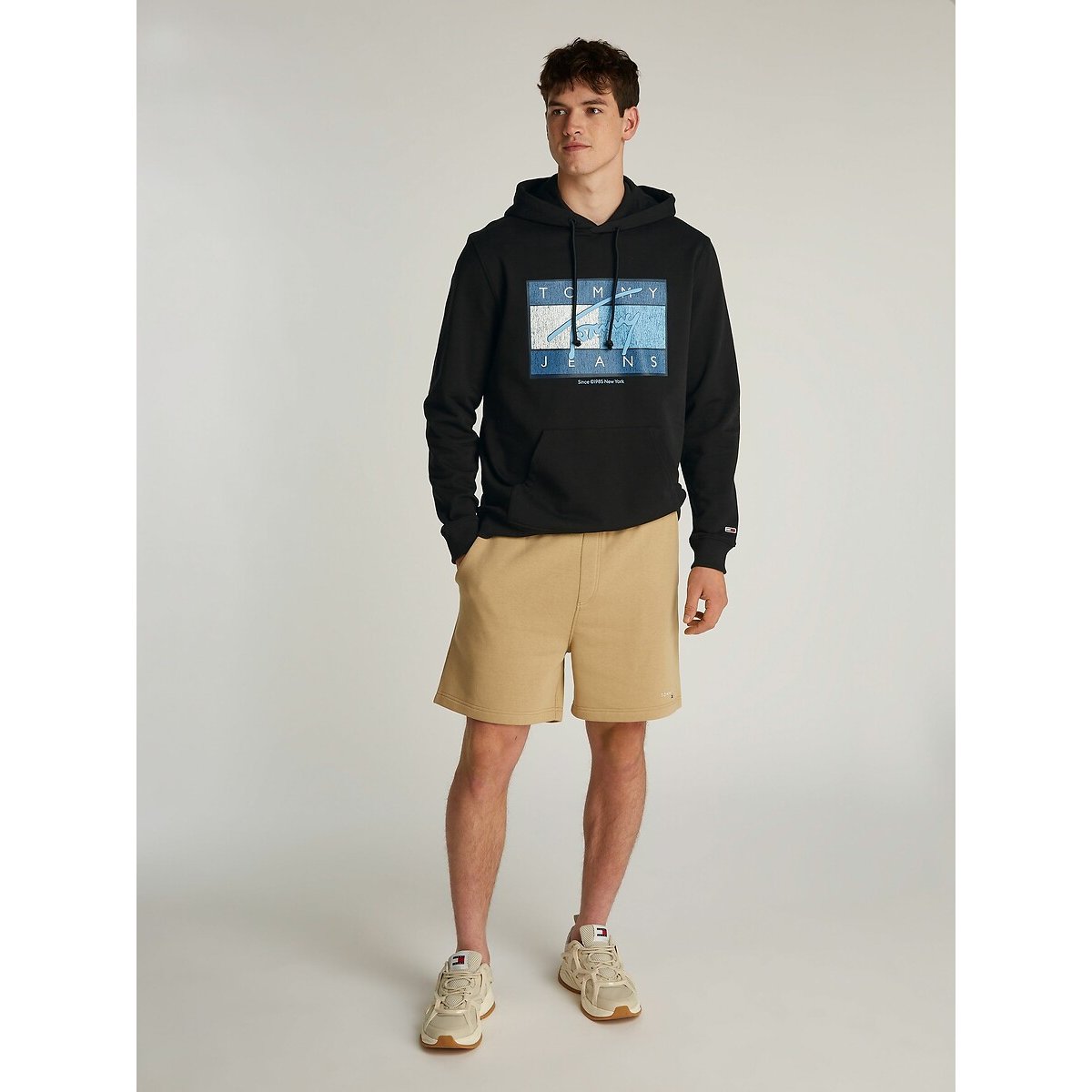 Sweat com capuz e logótipo preto , TOMMY JEANS