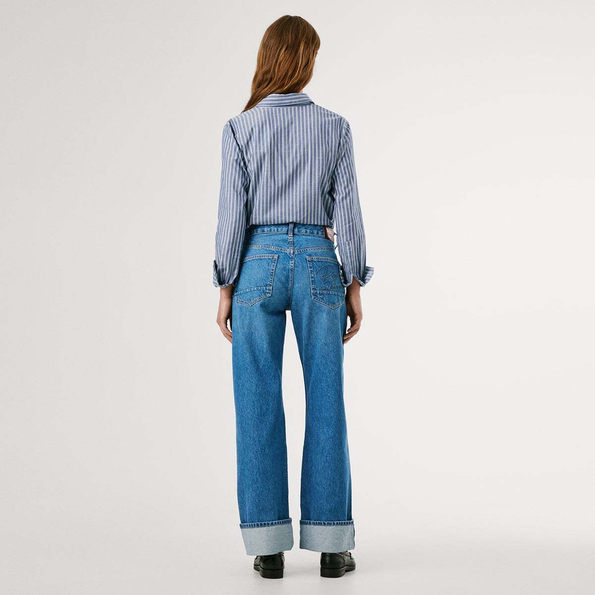 Jean Coupe Large, Taille Basse 12oz rgd denim, PEPE JEANS