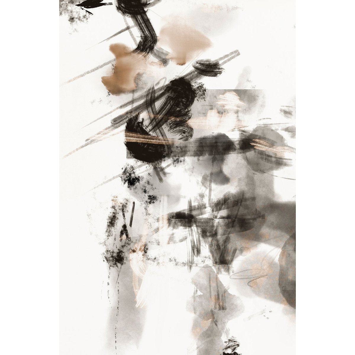 Tableau abstraite Chaos sauvage tableau alu dibond, HEXOA