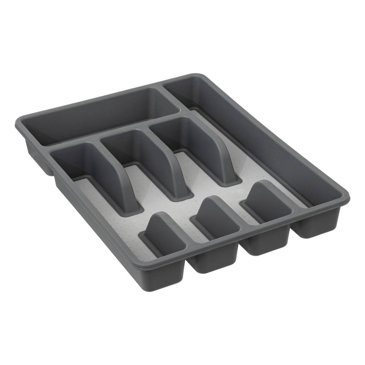 Range-couverts 5 compartiments antidérapant ESSENTIELS gris, 5FIVE SIMPLY SMART