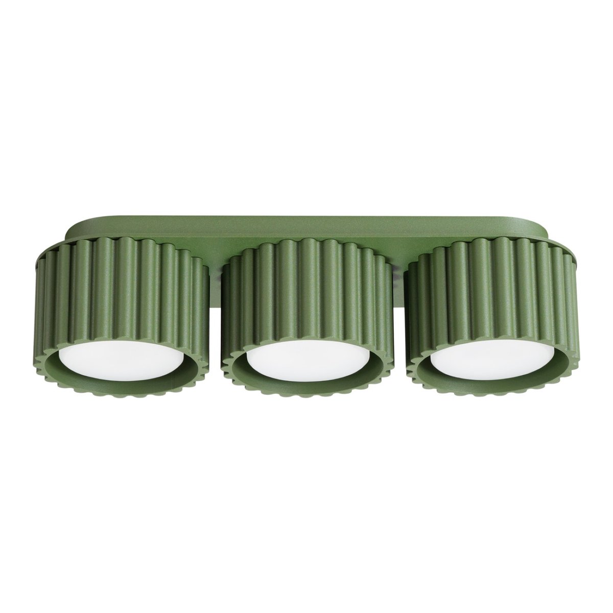 Plafonnier Aluminium Vert Olive Gx53 3 AURA vert olive, EDEN