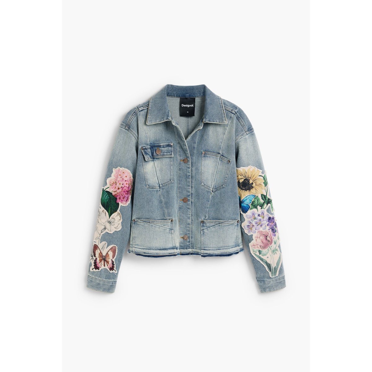 Veste en denim brodée bleu clair, DESIGUAL