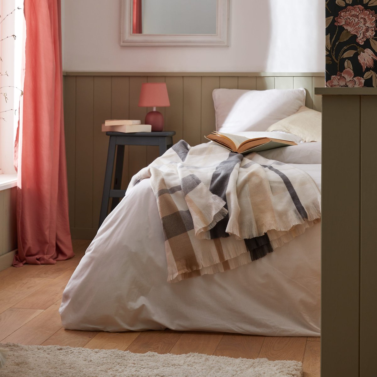 Plaid en polyester, KANILA beige, INSPIRE
