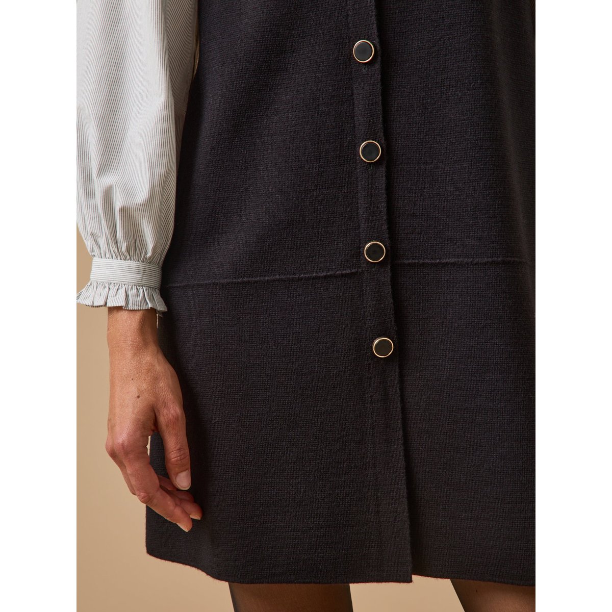 Robe sans manches maille milano noir, CYRILLUS