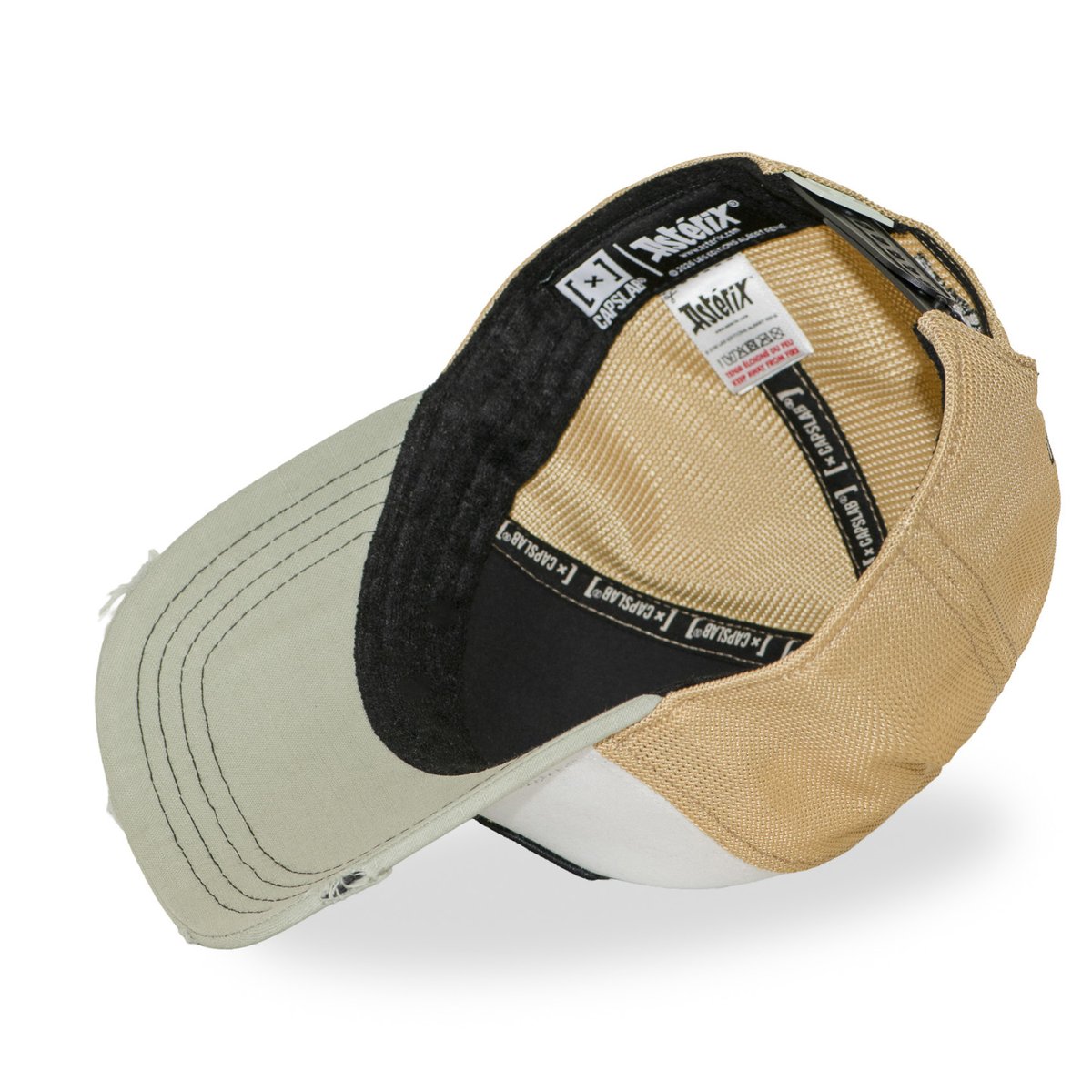 Casquette trucker Astérix blanc/vert/beige, CAPSLAB