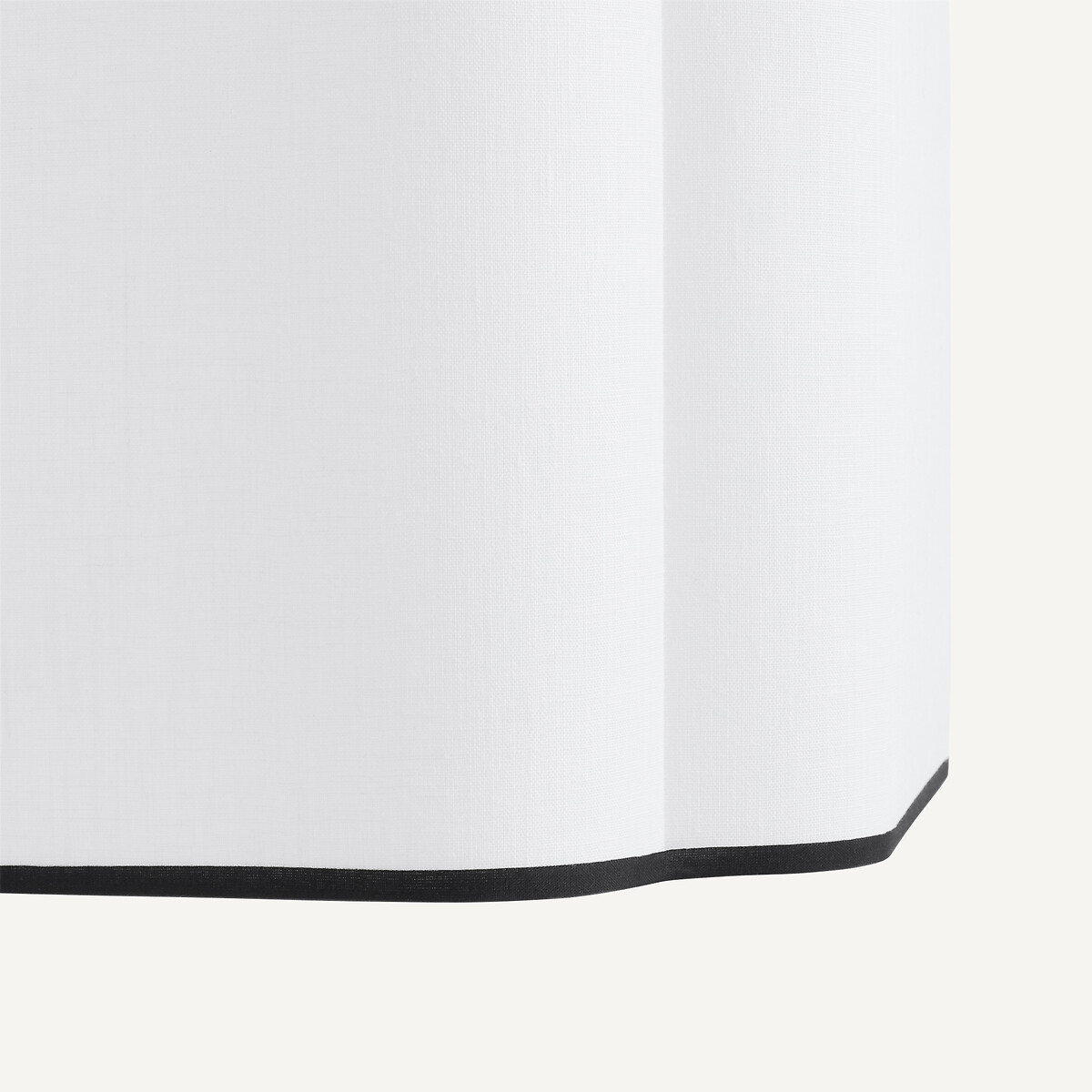 Suso Large Washed Linen Lampshade ivory/black, AM.PM