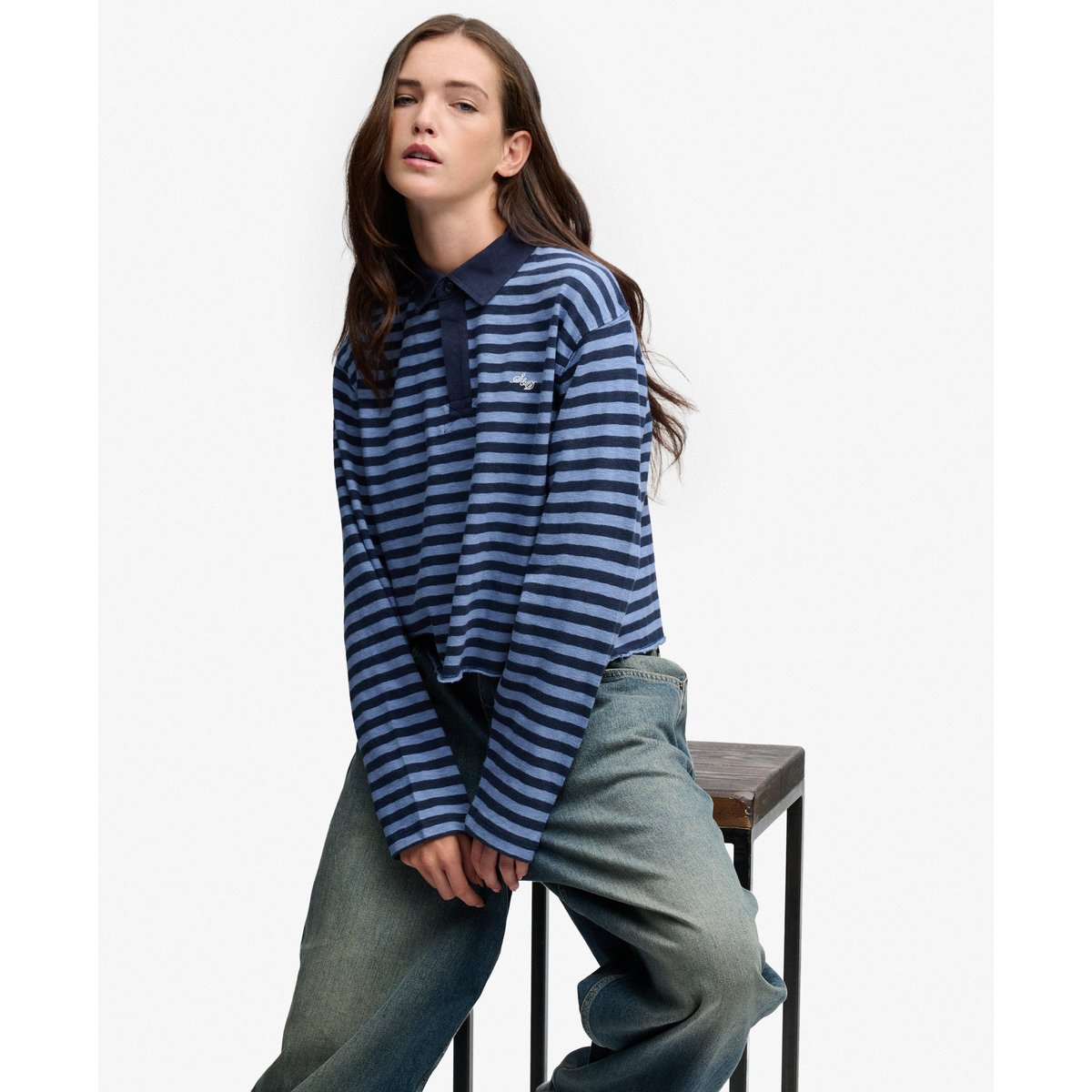 Top Rugby Athletic Essentials Coupe Oversize bleu tidal/bleu marine, SUPERDRY