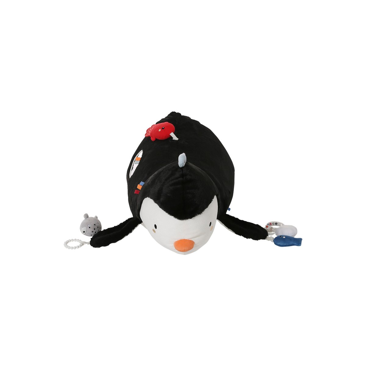 Grande peluche d'activités pingouin BANQUISE blanc, VERTBAUDET