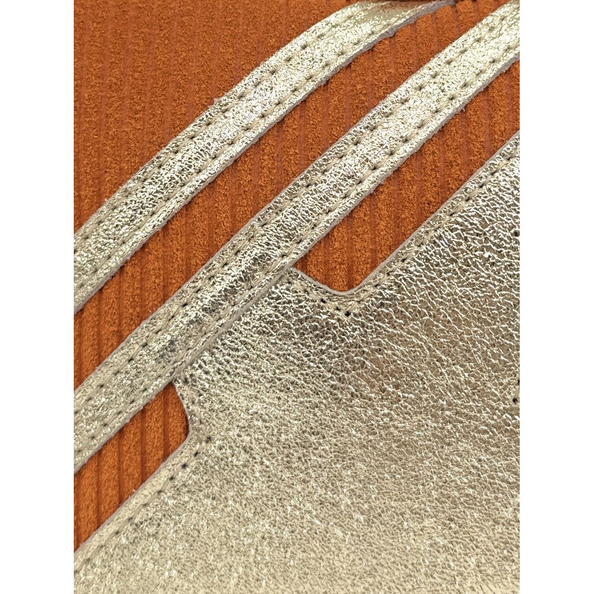 Sac à bandoulière en croute de cuir SILVER STAR orange patiné, OH MY BAG