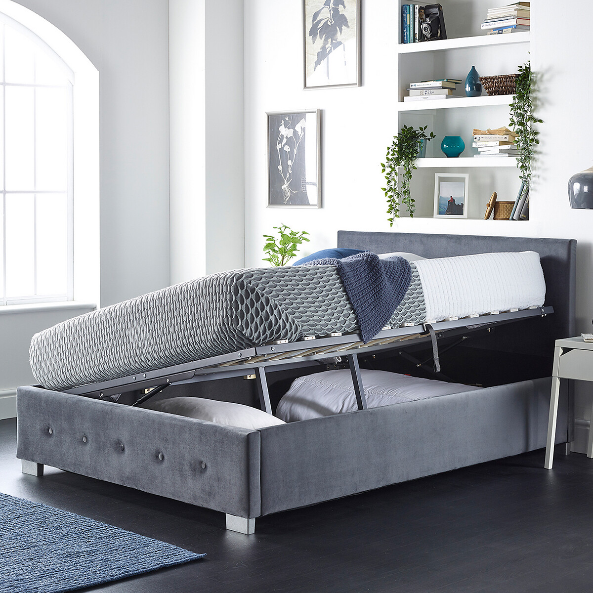 Side Opening Ottoman Storage Bed steel, ASPIRE