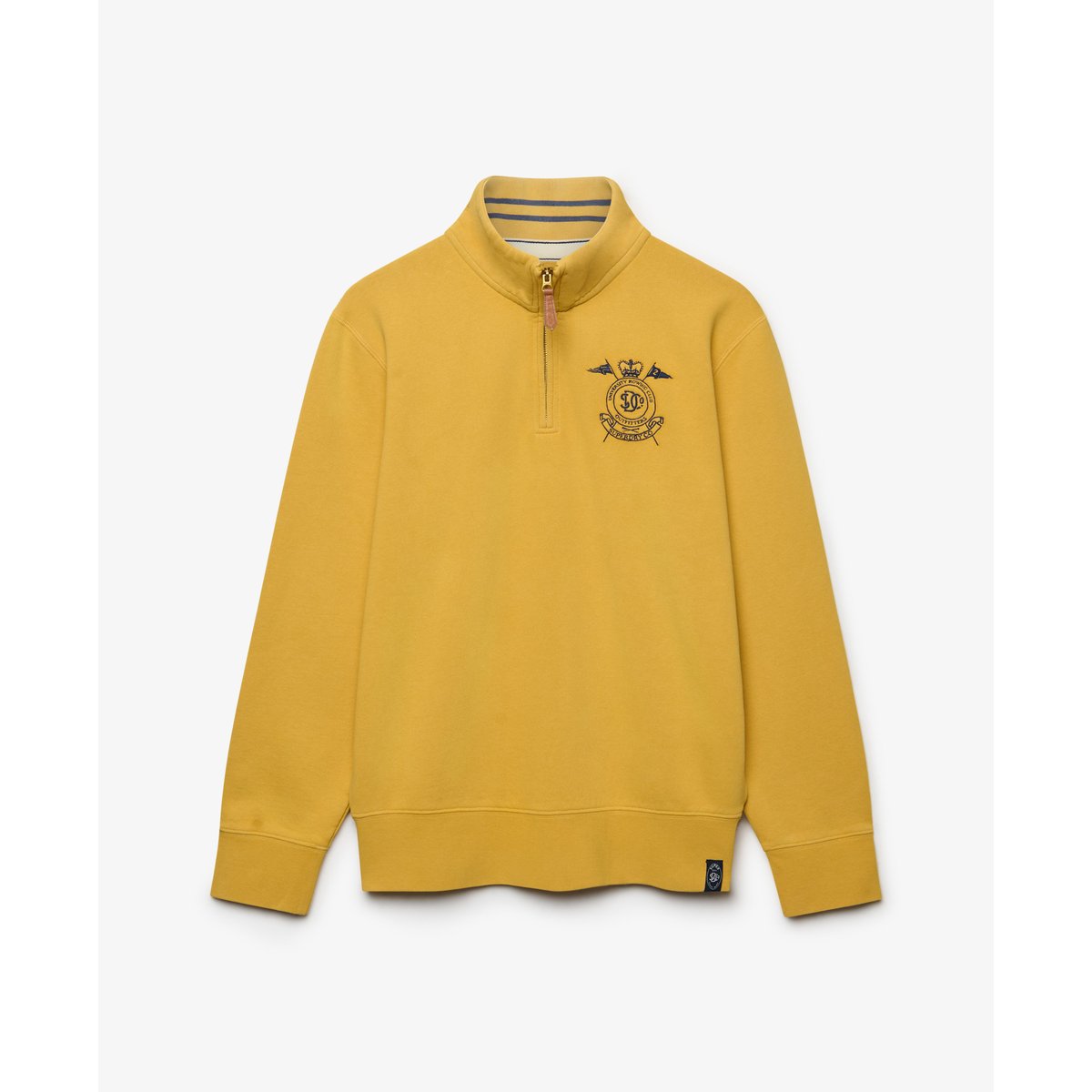 Sweat Gothic Varsity Half Zip Coupe Décontractée marron ocre denim co, SUPERDRY