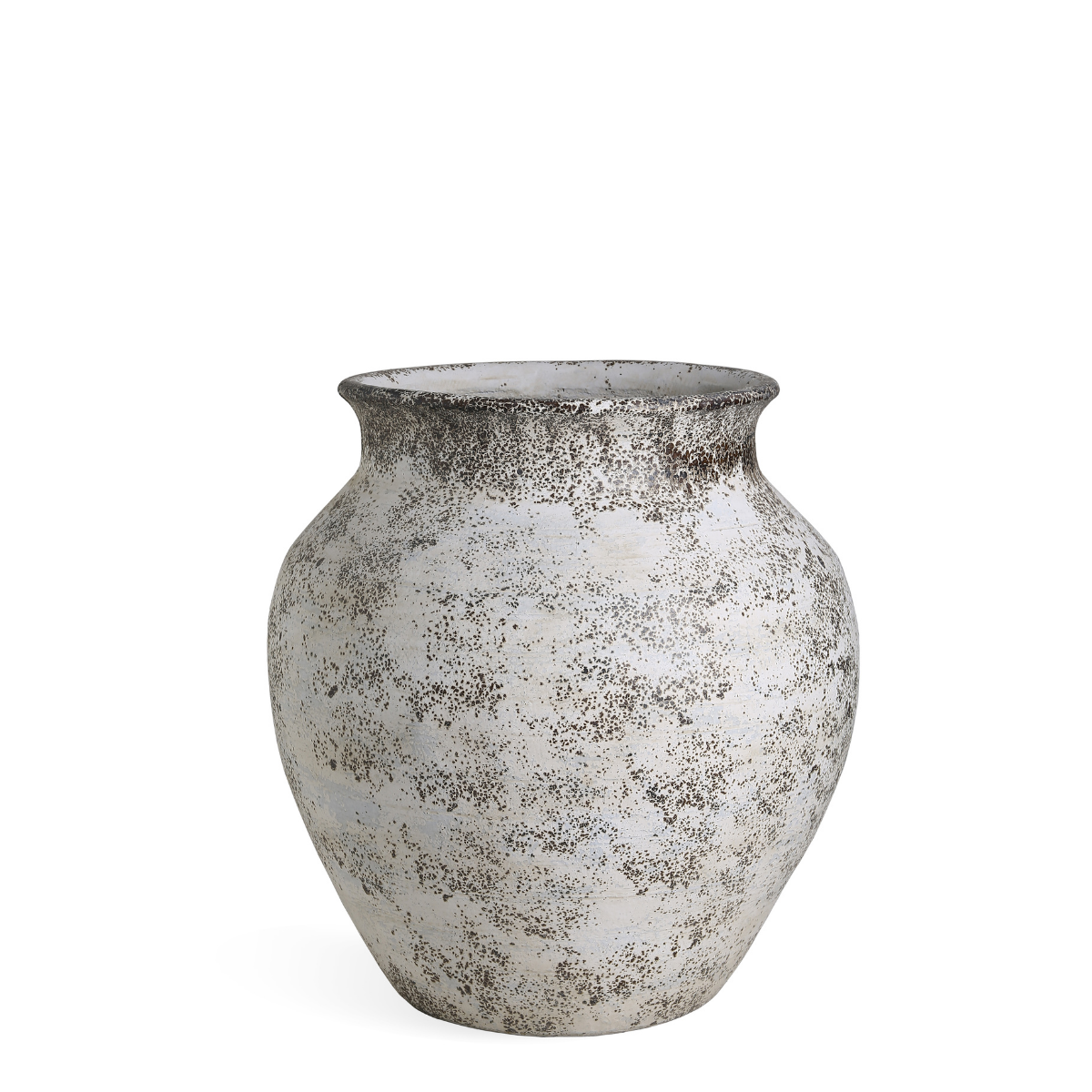 Cache-pot décoratif en ciment effet antique H51 ANTICA crème, SIA DECO